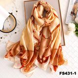 luxury women scarf summer silk scarves shawls lady wraps soft pashimina female Echarpe Designer beach stole bandana