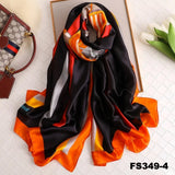 luxury women scarf summer silk scarves shawls lady wraps soft pashimina female Echarpe Designer beach stole bandana