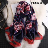 luxury women scarf summer silk scarves shawls lady wraps soft pashimina female Echarpe Designer beach stole bandana