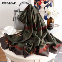 luxury women scarf summer silk scarves shawls lady wraps soft pashimina female Echarpe Designer beach stole bandana