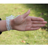 7piece/lot Ribbon Rose Silk Bow Wrist Corsage Bridesmaid Bracelet Flower Hand Wedding Pearl Crystal Flowers On The Wrist PartyHE