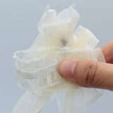 7piece/lot Ribbon Rose Silk Bow Wrist Corsage Bridesmaid Bracelet Flower Hand Wedding Pearl Crystal Flowers On The Wrist PartyHE
