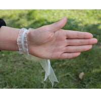 7piece/lot Ribbon Rose Silk Bow Wrist Corsage Bridesmaid Bracelet Flower Hand Wedding Pearl Crystal Flowers On The Wrist PartyHE