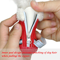 Warm Pet Dog Shoes Winter Waterproof Pet Dog Boots Shoe Rain Snow Booties Reflective Nonslip Footwear For Small Large Dogs