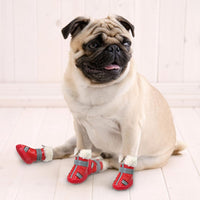 Warm Pet Dog Shoes Winter Waterproof Pet Dog Boots Shoe Rain Snow Booties Reflective Nonslip Footwear For Small Large Dogs