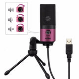 Metal USB Condenser Recording Microphone For Laptop MAC Or Windows Cardioid Studio Recording Vocals  Voice Over, YouTube