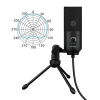 Metal USB Condenser Recording Microphone For Laptop MAC Or Windows Cardioid Studio Recording Vocals  Voice Over, YouTube