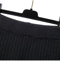 Women Back Slit Bodycon Elegant Midi Pencil Skirt Autumn Winter Casual Knitted Skirt High Waist Skirts Womens Jupe Femme Faldas