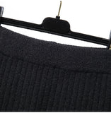 Women Back Slit Bodycon Elegant Midi Pencil Skirt Autumn Winter Casual Knitted Skirt High Waist Skirts Womens Jupe Femme Faldas
