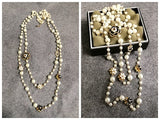 Long Simulated Pearl Necklace For Women No.5 Double Layer  pendant  long necklace Party  jewelry