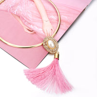 Nigerian Wedding Bridal Jewelry Sets Crystal Tassel Necklace & Pendant Women Statement Collar Water Drop Jewelry Sets