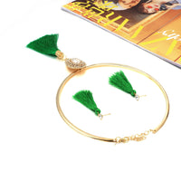 Nigerian Wedding Bridal Jewelry Sets Crystal Tassel Necklace & Pendant Women Statement Collar Water Drop Jewelry Sets