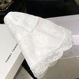New Floppy Lace Hat Summer Big Wide Brim Sun Hat White Black Lace Kentucky Derby Church Party Wedding Hats Packable Beach Hat