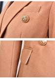 European Casual Slim fitness Metal Gold Button Jacket White Black Khaki Colors Female Blazer