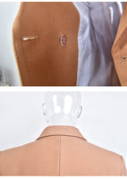 European Casual Slim fitness Metal Gold Button Jacket White Black Khaki Colors Female Blazer