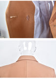 European Casual Slim fitness Metal Gold Button Jacket White Black Khaki Colors Female Blazer