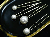 18 pics/lot Women Sparkling Pearls Hairpins Handmade Silver Hair Sticks European Pearls Hairbands Wedding Hair Accessories