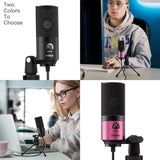 Metal USB Condenser Recording Microphone For Laptop MAC Or Windows Cardioid Studio Recording Vocals  Voice Over, YouTube