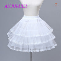 Flower Girls Underskirt Cosplay Party Short Dress Petticoat Lolita Petticoat Ballet Tutu Skirt Rockabilly Crinoline