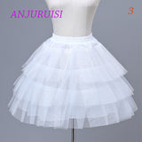 Flower Girls Underskirt Cosplay Party Short Dress Petticoat Lolita Petticoat Ballet Tutu Skirt Rockabilly Crinoline