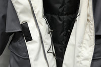 Winter Jacket Women Large Natural Fox Fur White Duck Down Coat Thick Parkas Warm Sash Tie Up Zipper Down Snow Outerwear