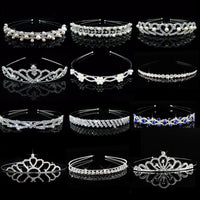 Wedding Bridal Bridesmaid Tiara Crown Headband Heart Girls Love Crystal Rhinestone Jewelry hair Accessories Bride Head Ornament