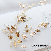 New Design Handmade Crystal Wedding Hair Accessories Tiara Headband Headpiece Simulated Pearl Bridal Hair Jewelry