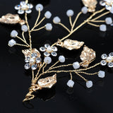 New Design Handmade Crystal Wedding Hair Accessories Tiara Headband Headpiece Simulated Pearl Bridal Hair Jewelry