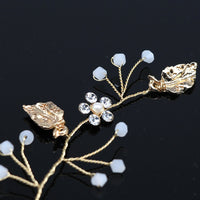New Design Handmade Crystal Wedding Hair Accessories Tiara Headband Headpiece Simulated Pearl Bridal Hair Jewelry