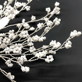 New Design Handmade Crystal Wedding Hair Accessories Tiara Headband Headpiece Simulated Pearl Bridal Hair Jewelry