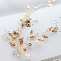 New Design Handmade Crystal Wedding Hair Accessories Tiara Headband Headpiece Simulated Pearl Bridal Hair Jewelry