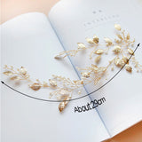 New Design Handmade Crystal Wedding Hair Accessories Tiara Headband Headpiece Simulated Pearl Bridal Hair Jewelry