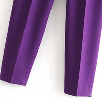 suit pants woman high waist pants sashes pockets office ladies pants fashion middle aged pink yellow pants