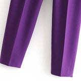 suit pants woman high waist pants sashes pockets office ladies pants fashion middle aged pink yellow pants