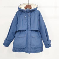 Winter Jacket Women Large Natural Fox Fur White Duck Down Coat Thick Parkas Warm Sash Tie Up Zipper Down Snow Outerwear