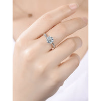 Classic 925 Sterling Silver Ring 1ct 2ct 3ct Round Brilliant Cut Simple style Engagement Anniversary Ring Exquisite Craftsmanshi