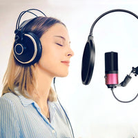 Metal USB Condenser Recording Microphone For Laptop MAC Or Windows Cardioid Studio Recording Vocals  Voice Over, YouTube