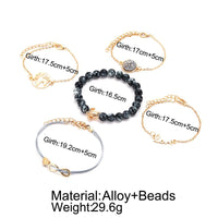 30 Styles Bohemian Bracelet Set For women Shell Star Map lotus pineapple Heart Natural stone Beads chains Bangle Boho Jewelry