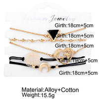 30 Styles Bohemian Bracelet Set For women Shell Star Map lotus pineapple Heart Natural stone Beads chains Bangle Boho Jewelry