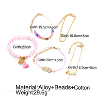 30 Styles Bohemian Bracelet Set For women Shell Star Map lotus pineapple Heart Natural stone Beads chains Bangle Boho Jewelry