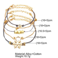 30 Styles Bohemian Bracelet Set For women Shell Star Map lotus pineapple Heart Natural stone Beads chains Bangle Boho Jewelry