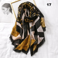 Autumn winter women beach quality shawl cotton scarf lady fashion scarves bandana pashmina wrap hijab muffler