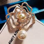 Luxury korean jewlery  style flowers Lapel Pins  pearls Brooches flower Broche Broach Jewelry for Women