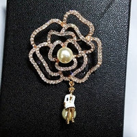 Luxury korean jewlery  style flowers Lapel Pins  pearls Brooches flower Broche Broach Jewelry for Women