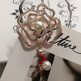 Luxury korean jewlery  style flowers Lapel Pins  pearls Brooches flower Broche Broach Jewelry for Women
