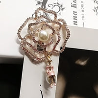 Luxury korean jewlery  style flowers Lapel Pins  pearls Brooches flower Broche Broach Jewelry for Women