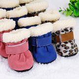 4pcs Pet Dog Shoes Waterproof Winter Dog Boots Socks Anti-slip Puppy Cat Rain Snow Booties Footwear For Small Dogs Chihuahua