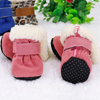 4pcs Pet Dog Shoes Waterproof Winter Dog Boots Socks Anti-slip Puppy Cat Rain Snow Booties Footwear For Small Dogs Chihuahua