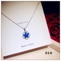 Necklace Pendants For Women S925 Clavicle Chain Sapphire Gemstone Sterling Silver Fine Jewelry Simple Pendant Blue Colar