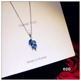 Necklace Pendants For Women S925 Clavicle Chain Sapphire Gemstone Sterling Silver Fine Jewelry Simple Pendant Blue Colar